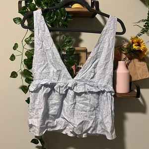 Blue crop top